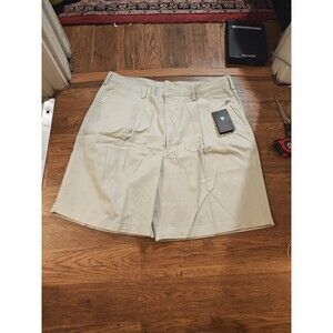 NWT Nike Golf Shorts Pleated Tan Khaki 100% Cotton Men's 40x8 Chino Casual
